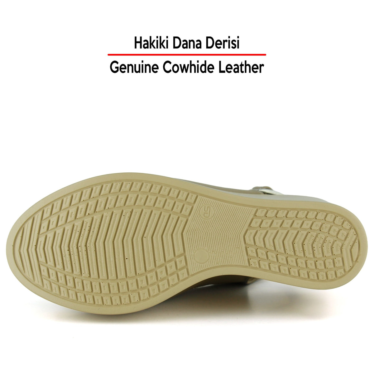 Mathilda Vizon Hakiki Dana Derisi Dolgu Topuklu Slingback Sandalet