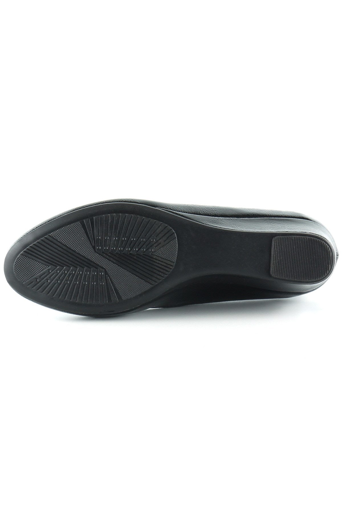 Maya Siyah Rugan Dolgu Topuklu Ayakkabı