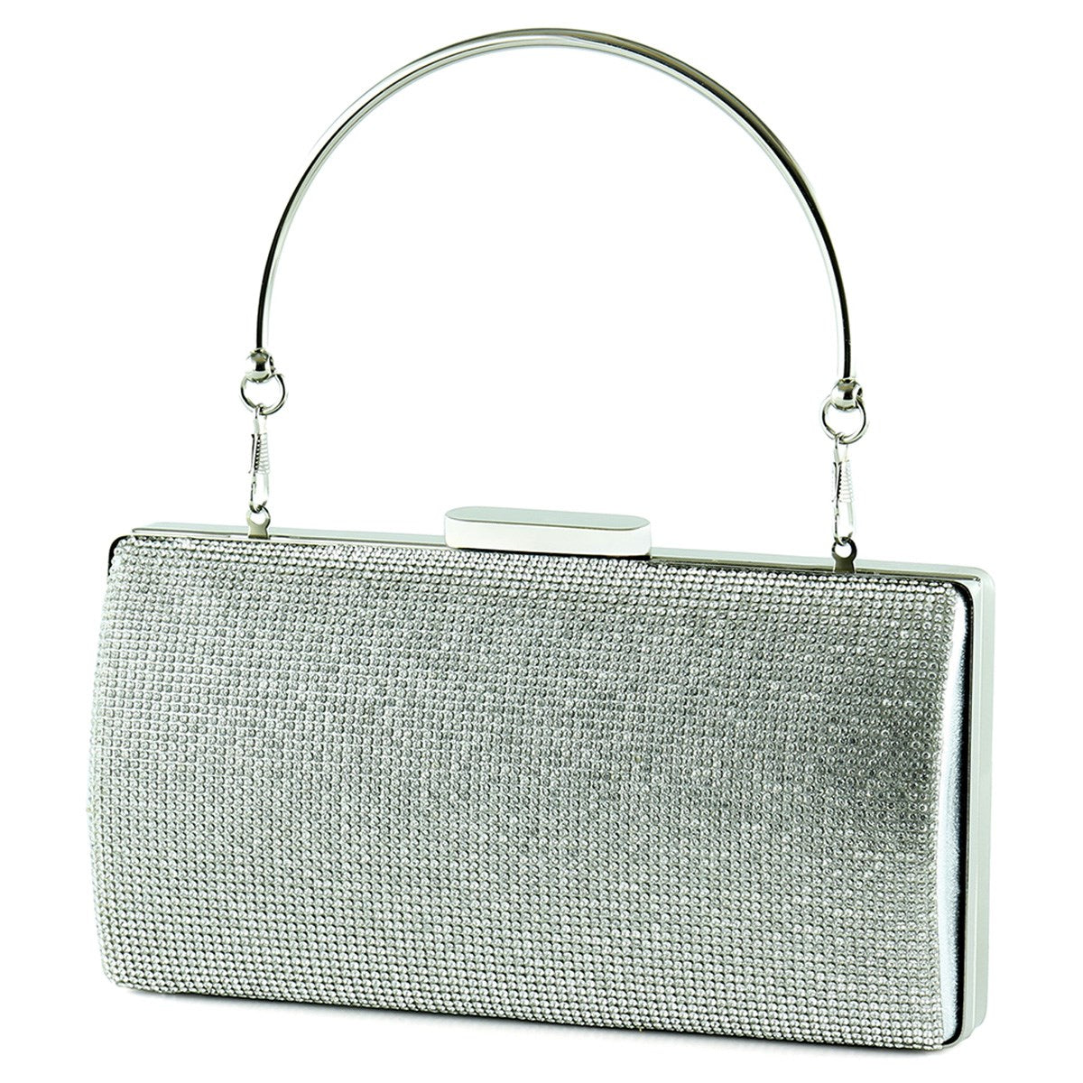 Lame Kristal Taşlı Metal Saplı Abiye El Çantası ( ES0015AC )