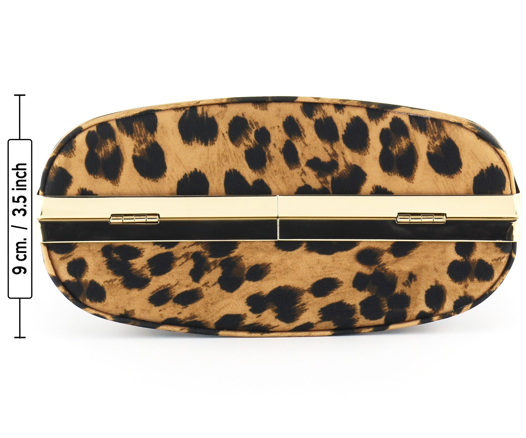 Leopar Desenli Metal Saplı Zincir Askılı Abiye Çanta ( ES0012AC )