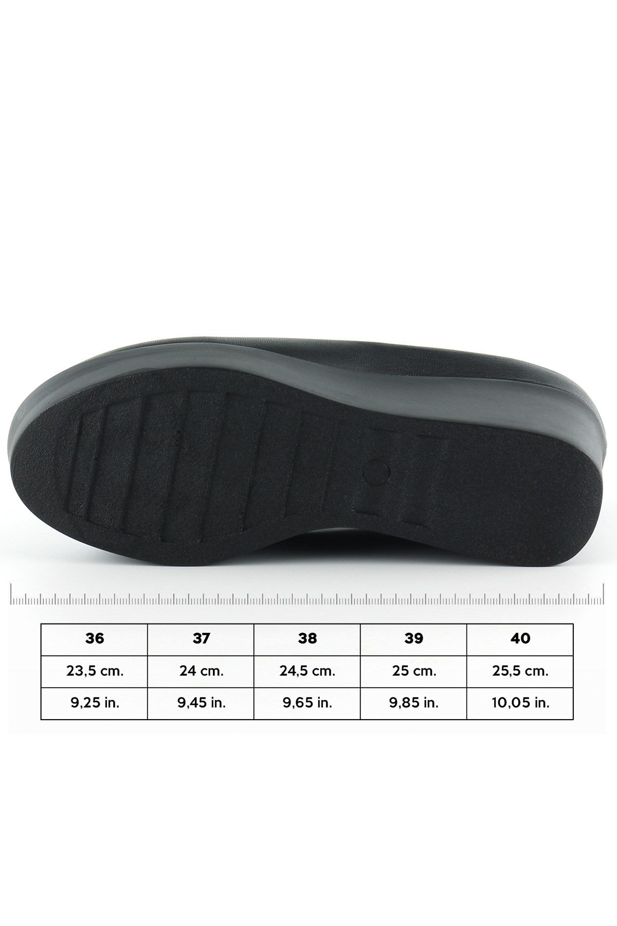 Carla Siyah Hakiki Deri Ön Yüz Streç Dolgu Topuklu Günlük Ayakkabı