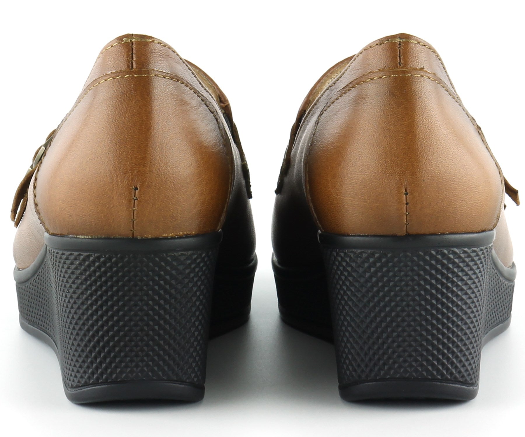 Taylor Taba Hakiki Deri Dolgu Topuklu Günlük Ayakkabı