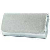 (ES0020AC) Lame Kristal Taşlı Zincir Askılı Manyetik Kapaklı Abiye El Çantası