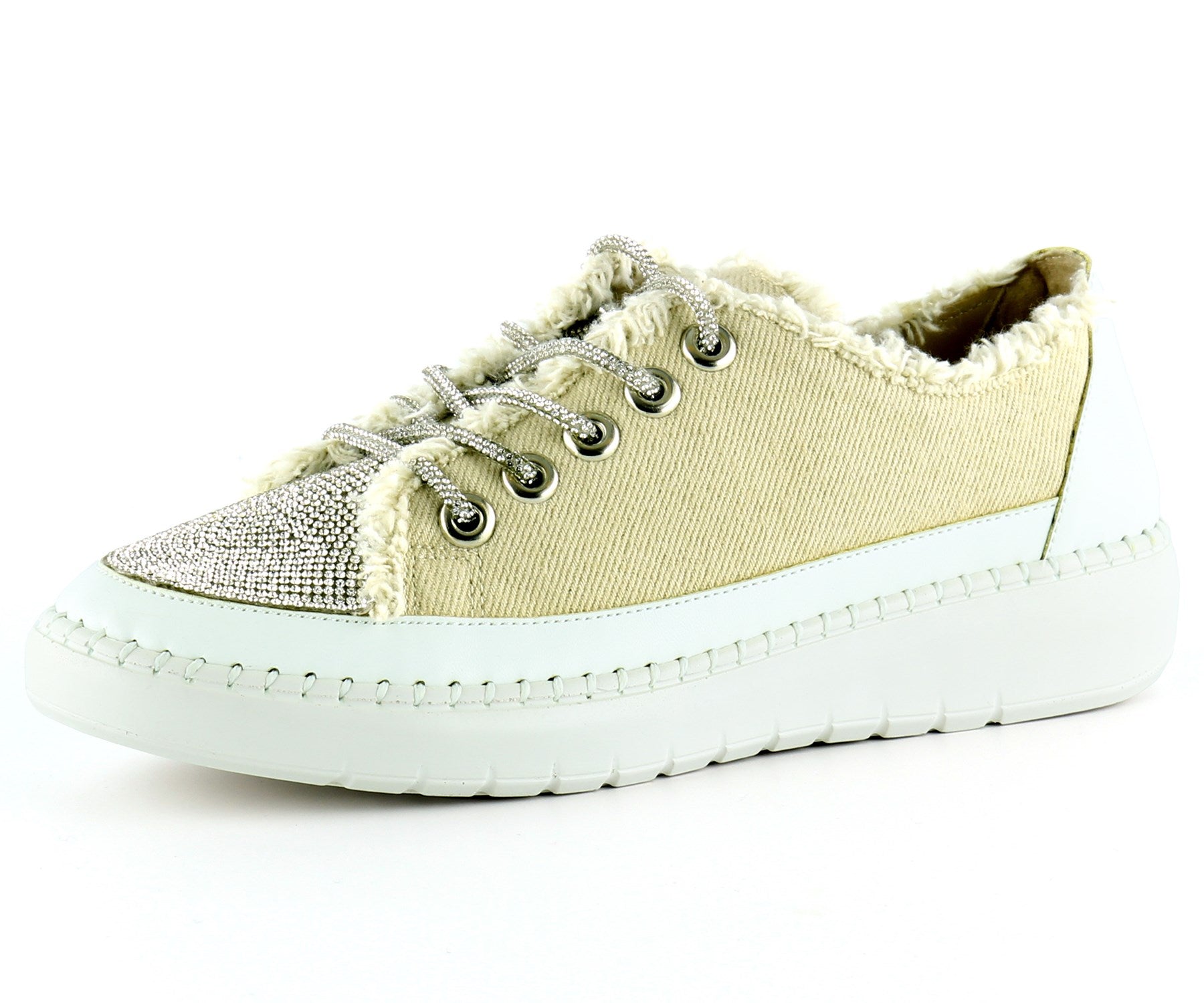 Vanessa Bej Denim Taşlı Sneaker