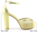 Carmen Dore Fileli Önü Açık Bilekten Bağlamalı Platform Topuklu Ayakkabı