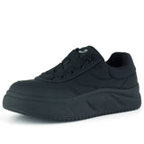 [8028] Siyah Vegan Yuvarlak Burun Bağcıklı Flatform Taban Günlük Sneaker Spor Ayakkabı