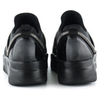 Barbara Gümüş Streç Taşlı Sneaker