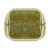 (ES0010EC) Sema Altın Simli El Örgüsü Burslu Orta Boy El Çantası