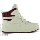 [8084] Bej Bordo Vegan Bağcıklı Kürk Astarlı Yuvarlak Burun Günlük Bot