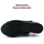 Mathilda Siyah Hakiki Dana Derisi Dolgu Topuklu Slingback Sandalet