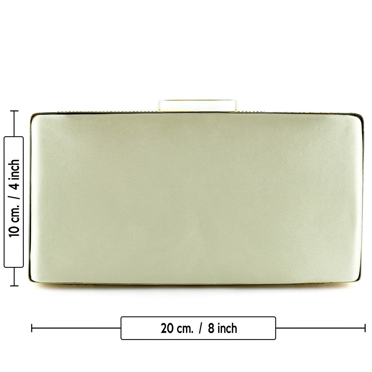 Altın Saten Kristal Taşlı Metal Saplı Abiye El Çantası ( ES0015AC )