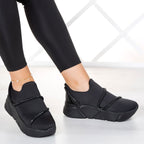 Barbara Siyah Streç Taşlı Sneaker