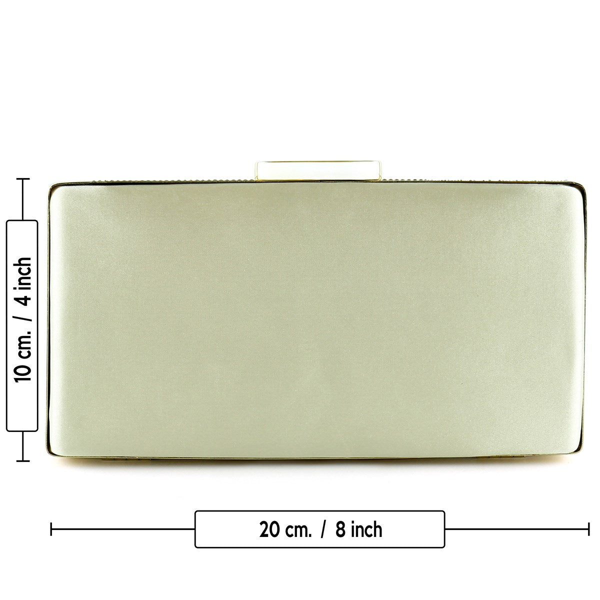 Altın Saten Degrade Kristal Taşlı Metal Saplı Abiye El Çantası ( ES0014AC )