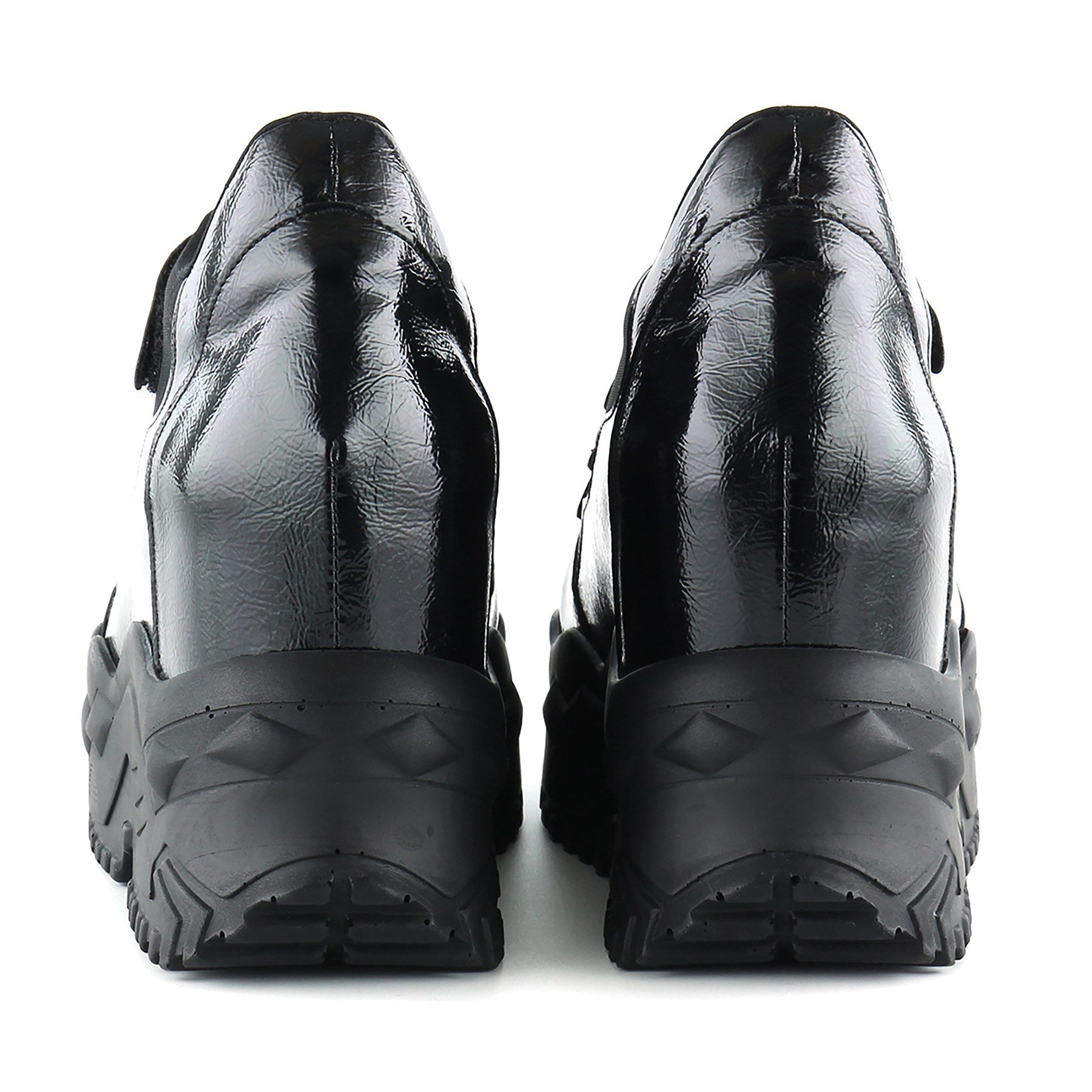 Alexandria Siyah Simli Gizli Dolgu Topuklu Cırt Bantlı Günlük Ayakkabı