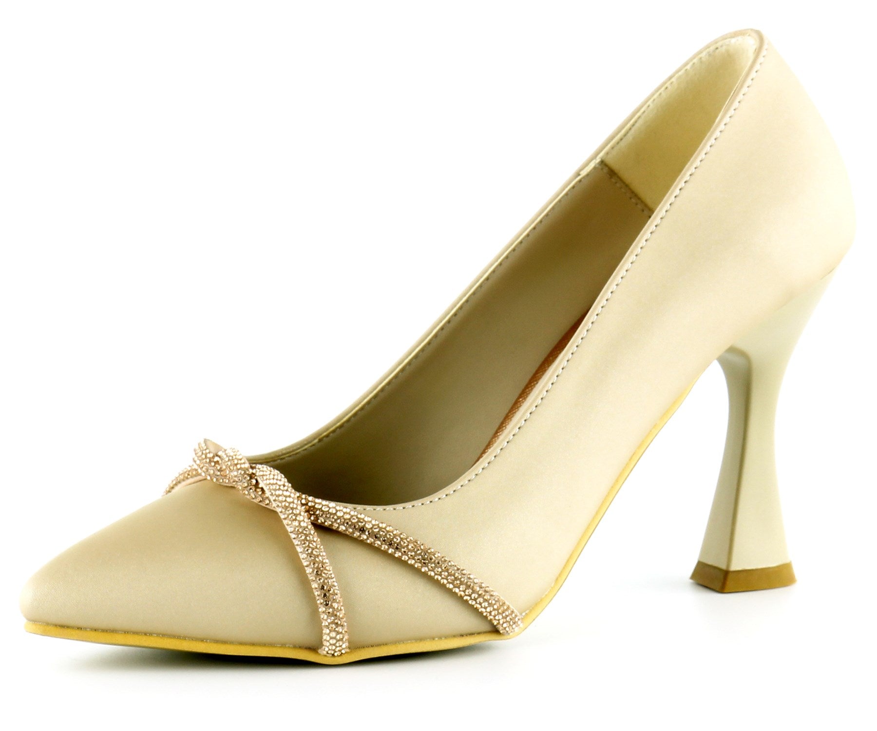 Abby Ten Saten Burma Taşlı Abiye Ayakkabı