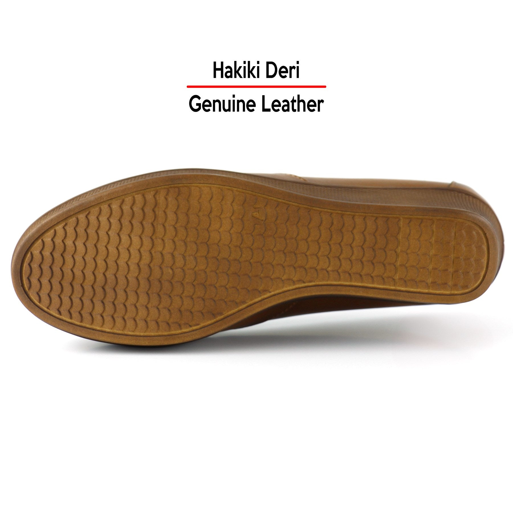 Hayley Taba Hakiki Deri Tokalı Yuvarlak Burun Dolgu Topuklu Günlük Ayakkabı