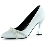 Abby Gümüş Saten Burma Taşlı Abiye Ayakkabı