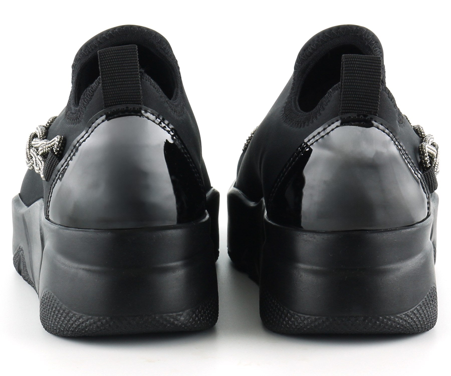 Maggie Gümüş Streç Zincirli Sneaker