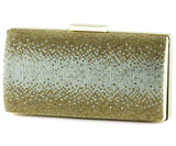 Altın Saten Degrade Kristal Taşlı Metal Saplı Abiye El Çantası ( ES0014AC )