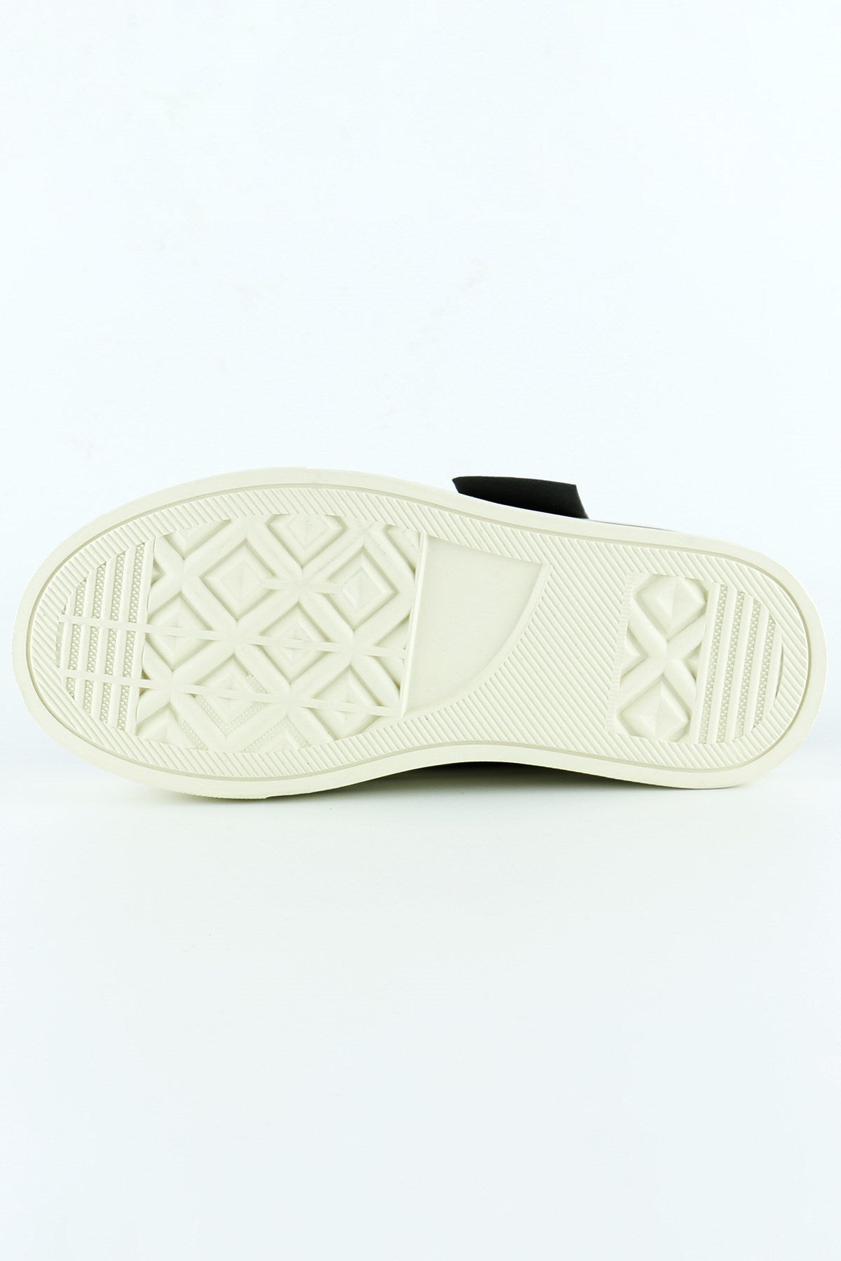 [5016] Siyah Saten Yüksek Taban Spor Taşlı Bağcıklı Platform Sneaker