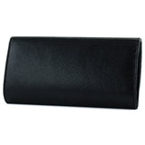 (ES0020AC) Siyah Kristal Taşlı Zincir Askılı Manyetik Kapaklı Abiye El Çantası