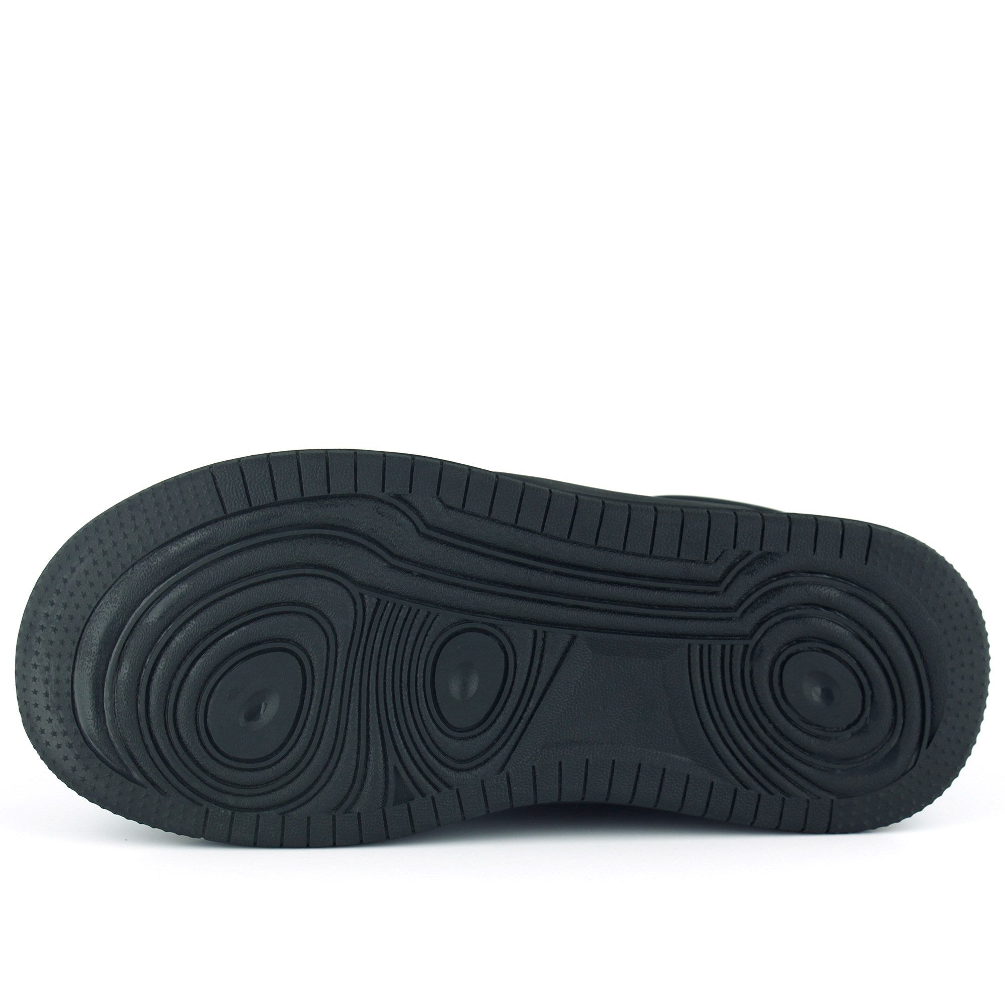 [8028] Siyah Vegan Yuvarlak Burun Bağcıklı Flatform Taban Günlük Sneaker Spor Ayakkabı