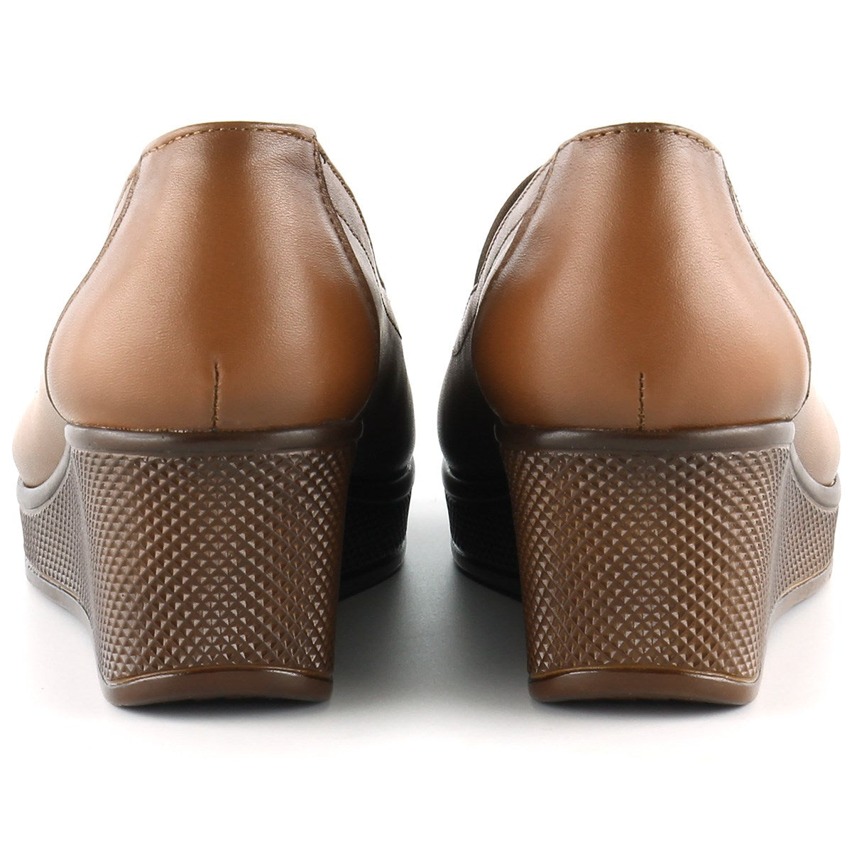 Daisy Taba Hakiki Deri Dolgu Topuklu Günlük Ayakkabı