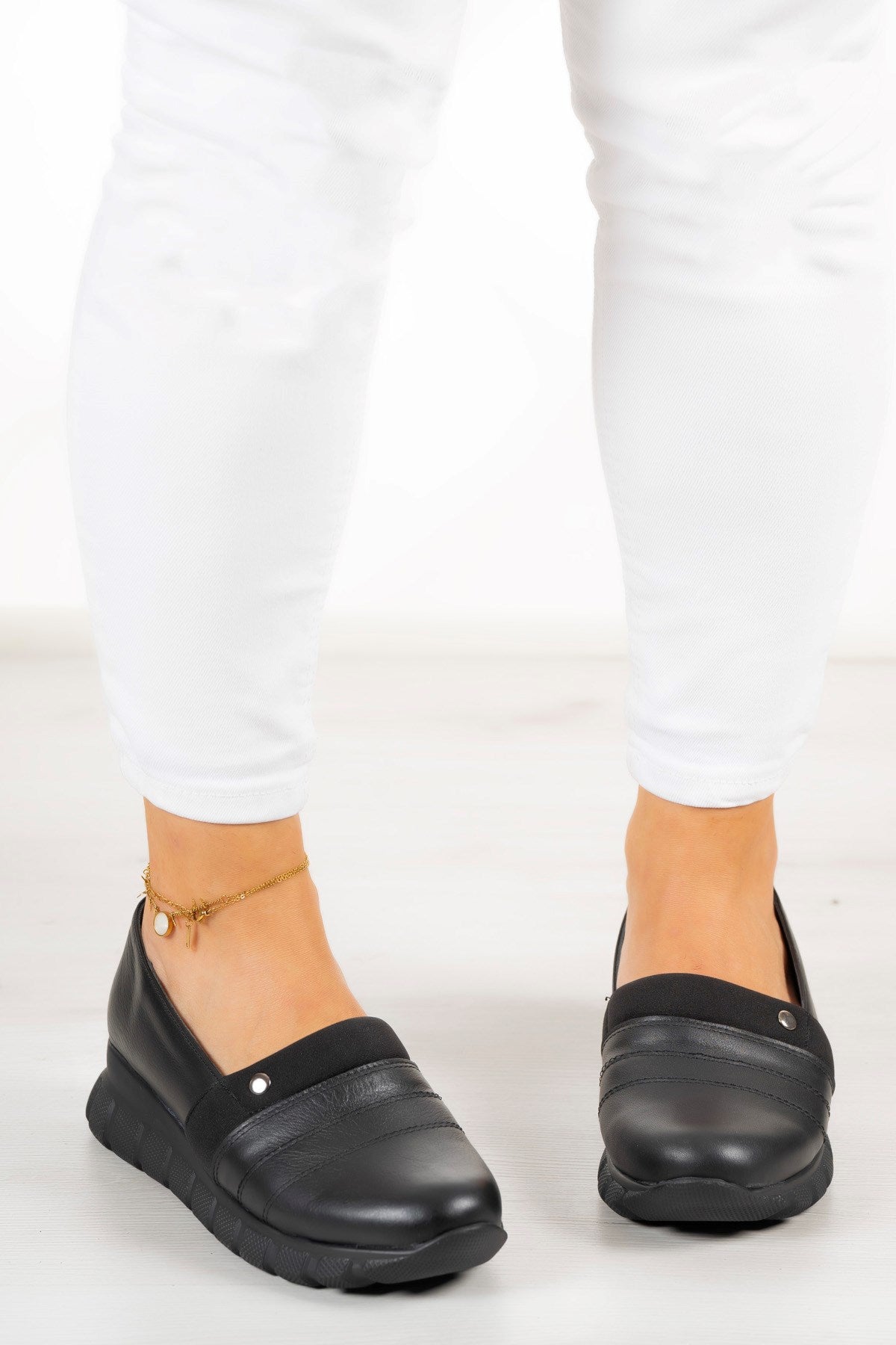 Reagan Siyah Hakiki Deri Günlük Ayakkabı