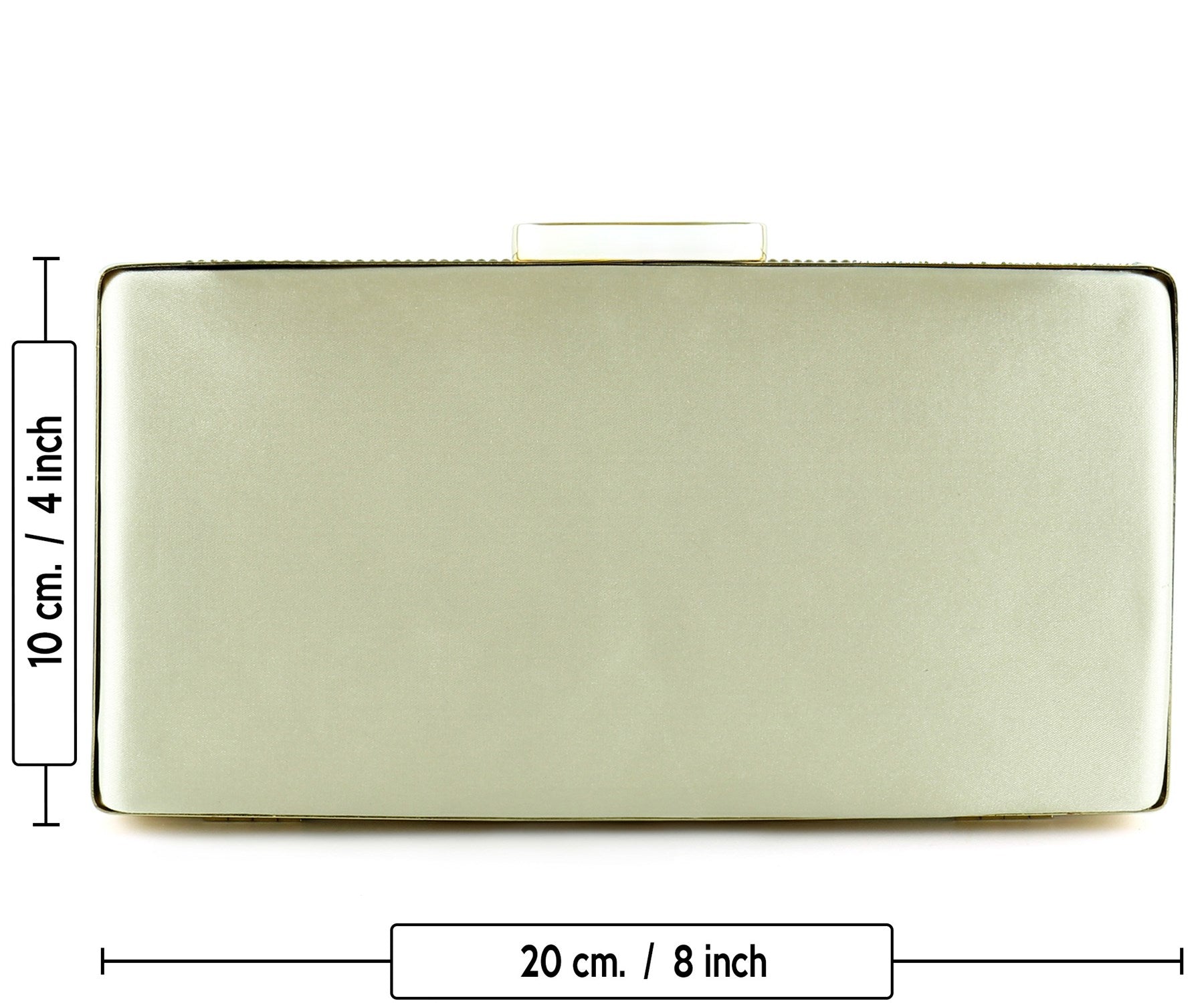 Altın Saten Kristal Taşlı Metal Saplı Abiye El Çantası ( ES0015AC )