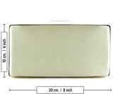 Altın Saten Kristal Taşlı Metal Saplı Abiye El Çantası ( ES0015AC )