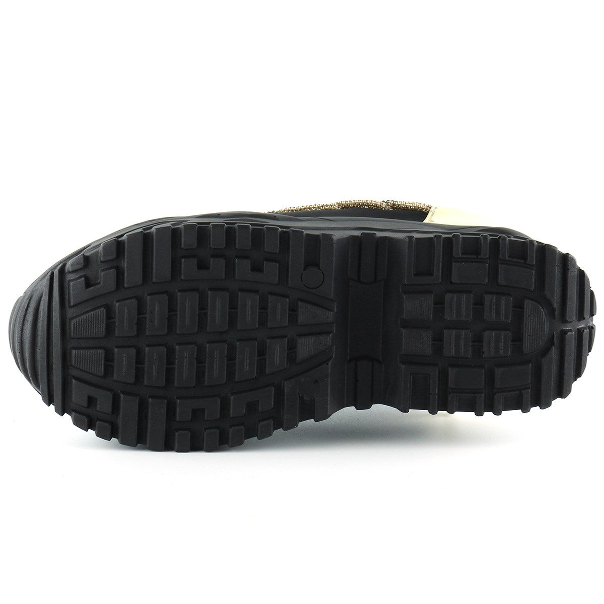 Maggie Siyah Streç Altın Zincirli Gizli Dolgu Günlük Ayakkabı