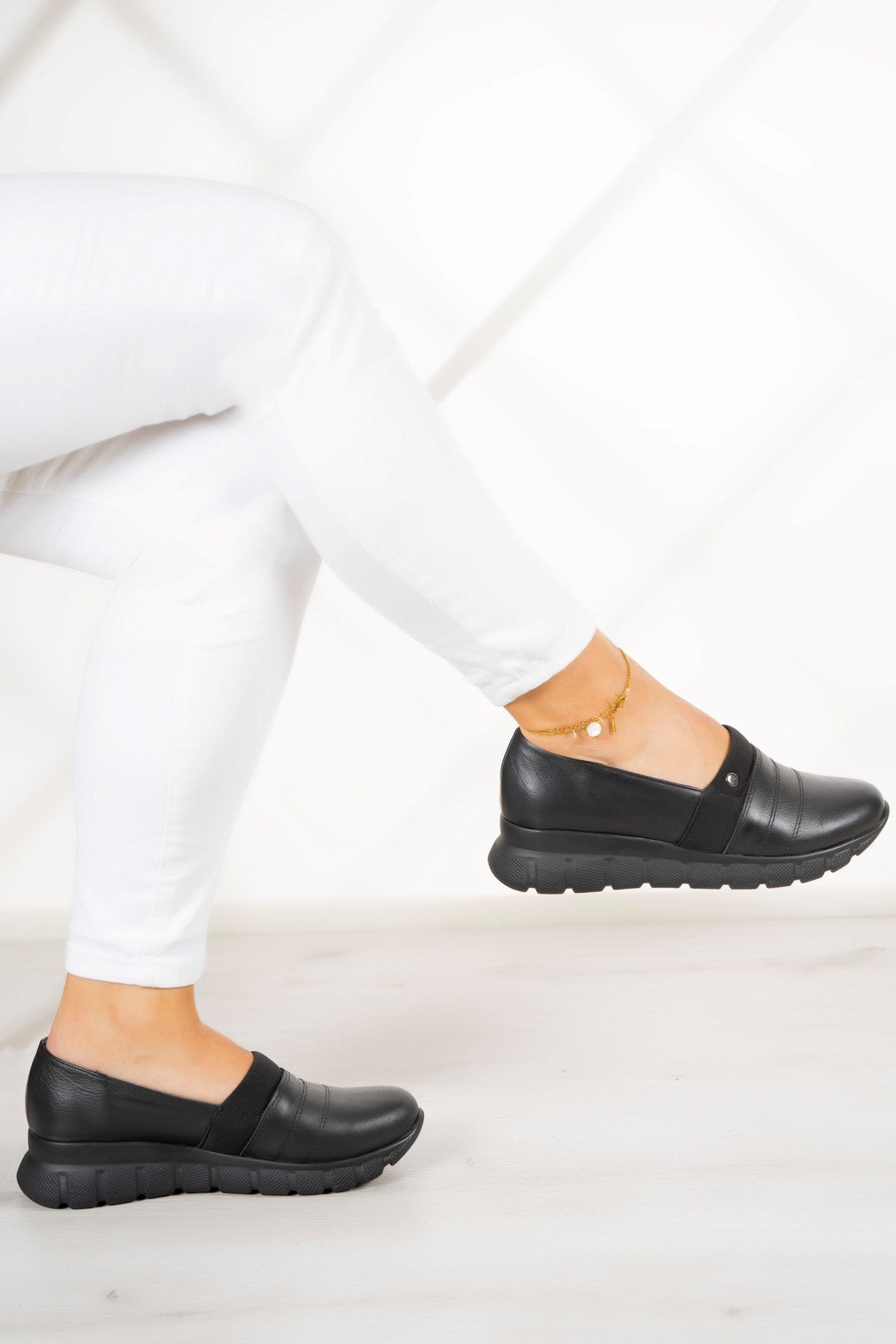 Reagan Siyah Hakiki Deri Günlük Ayakkabı