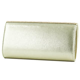 (ES0020AC) Dore Kristal Taşlı Zincir Askılı Manyetik Kapaklı Abiye El Çantası