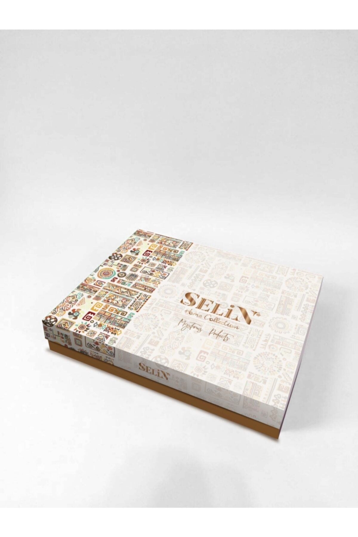 Kutulu Lüks Çeyizlik 6 Parça Pike Takımı - Melis - Cappucino