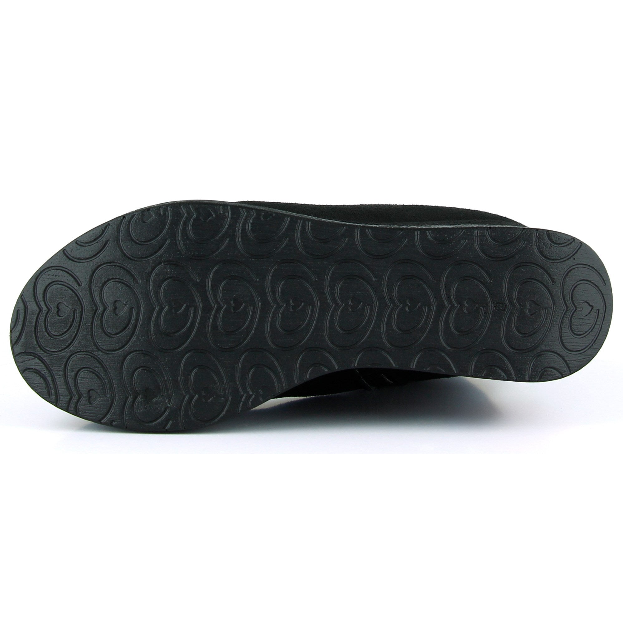 Chione Siyah Süet Kürk Astarlı Fermuarlı Yuvarlak Burun Gizli Dolgu Topuklu Bot