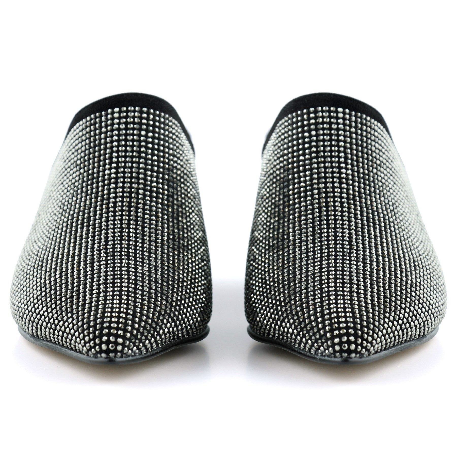 Silvia Platin Taşlı Metal Topuk Detaylı Abiye Terlik