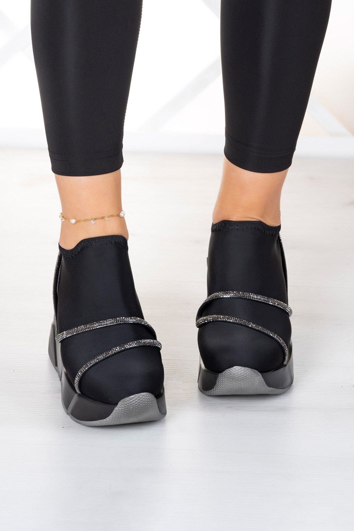 Barbara Platin Streç Gizli Dolgu Günlük Ayakkabı