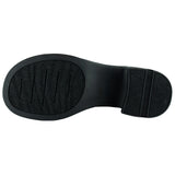 [8079] Siyah Rugan Bağcıklı Fermuarlı Kürk Astarlı Yuvarlak Burun Kalın Topuklu Günlük Bot