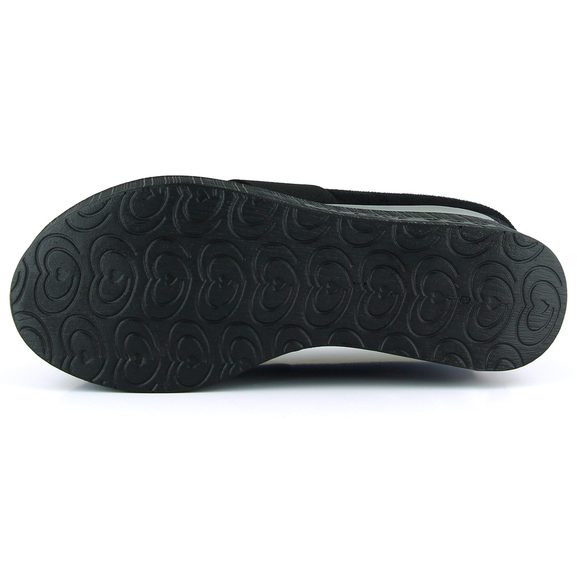 Himani Siyah Süet Yuvarlak Burun Gümüş Detaylı Gizli Dolgu Topuklu Günlük Ayakkabı