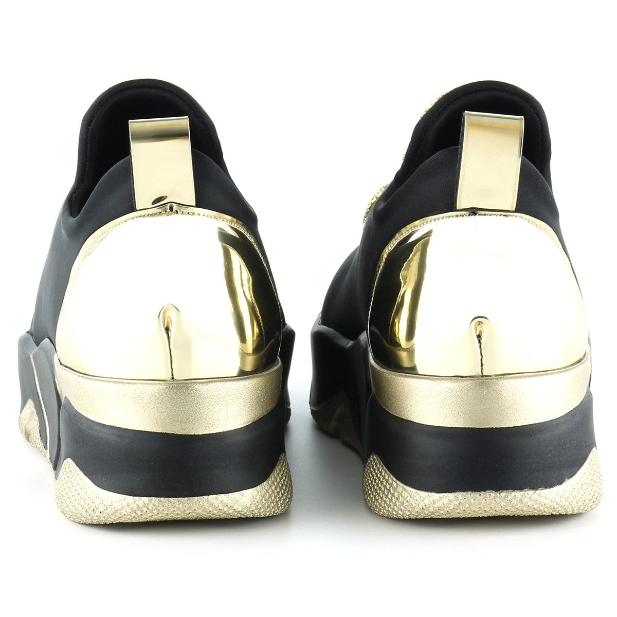 Almendra Altın Streç Taşlı Sneaker