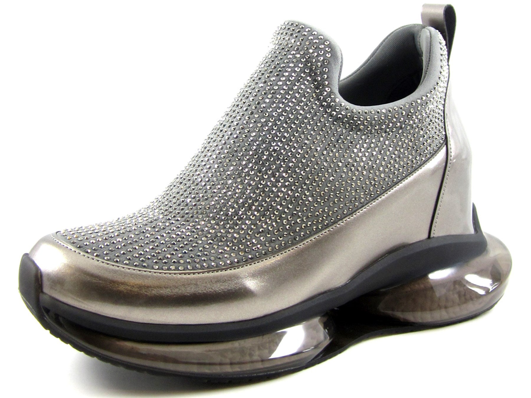 Viviana Platin Taşlı Streç Gizli Dolgu Günlük Ayakkabı