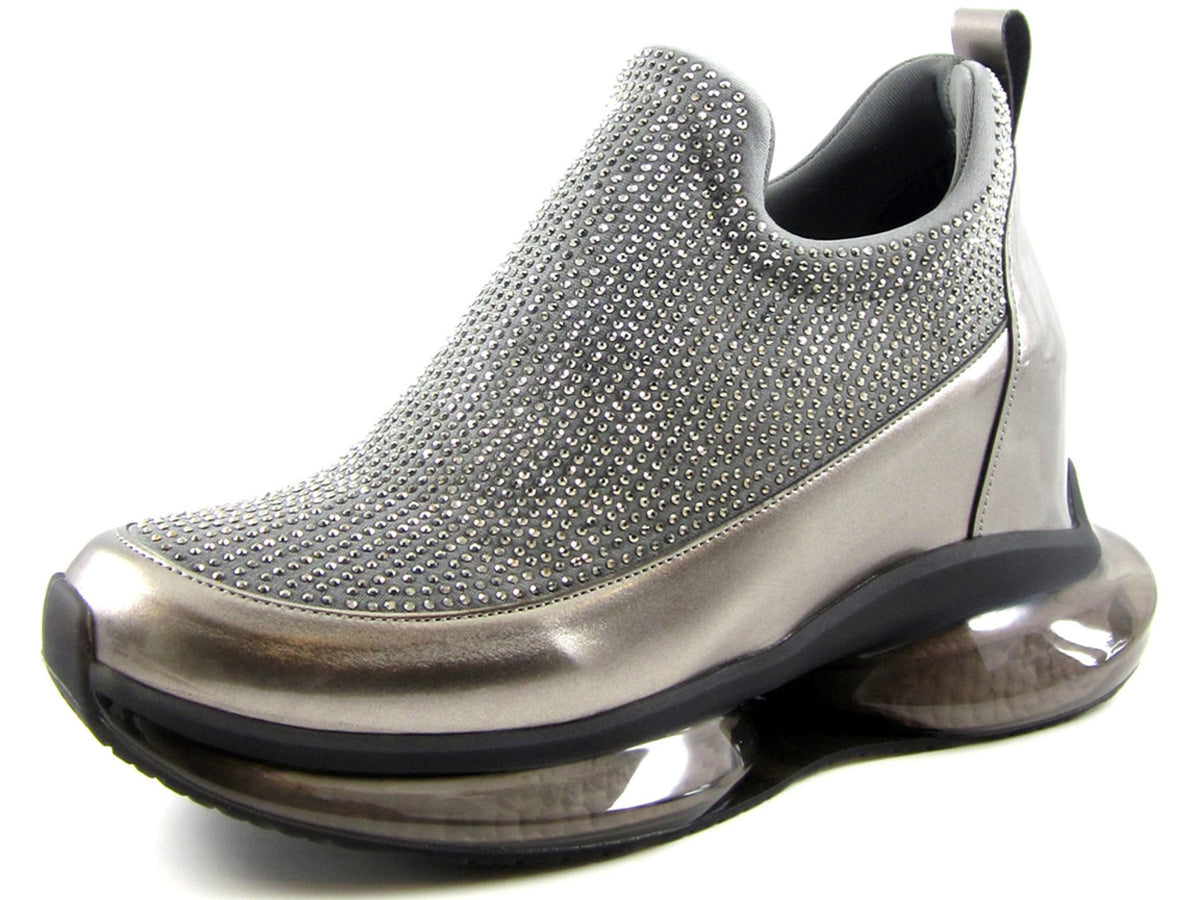 Viviana Platin Taşlı Streç Gizli Dolgu Günlük Ayakkabı