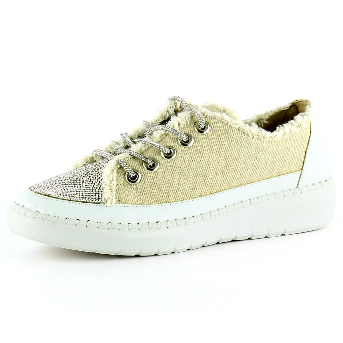 Vanessa Bej Denim Taşlı Sneaker