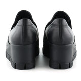 Gloria Siyah Hakiki Deri Dolgu Topuklu Günlük Ayakkabı