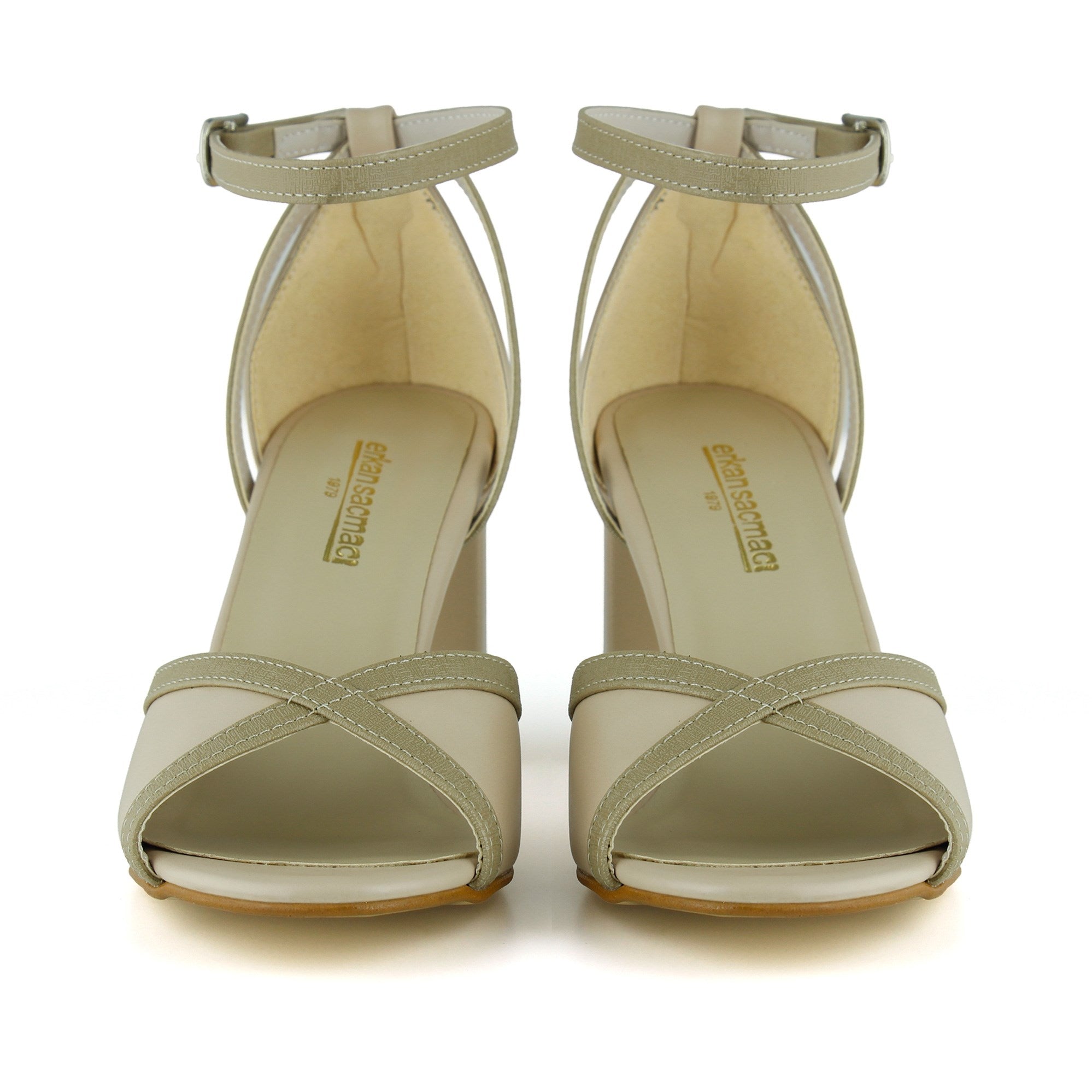 Charlotte Ten Vegan Çapraz Bantlı Fileli Kalın Topuklu Zarif Abiye Ayakkabı