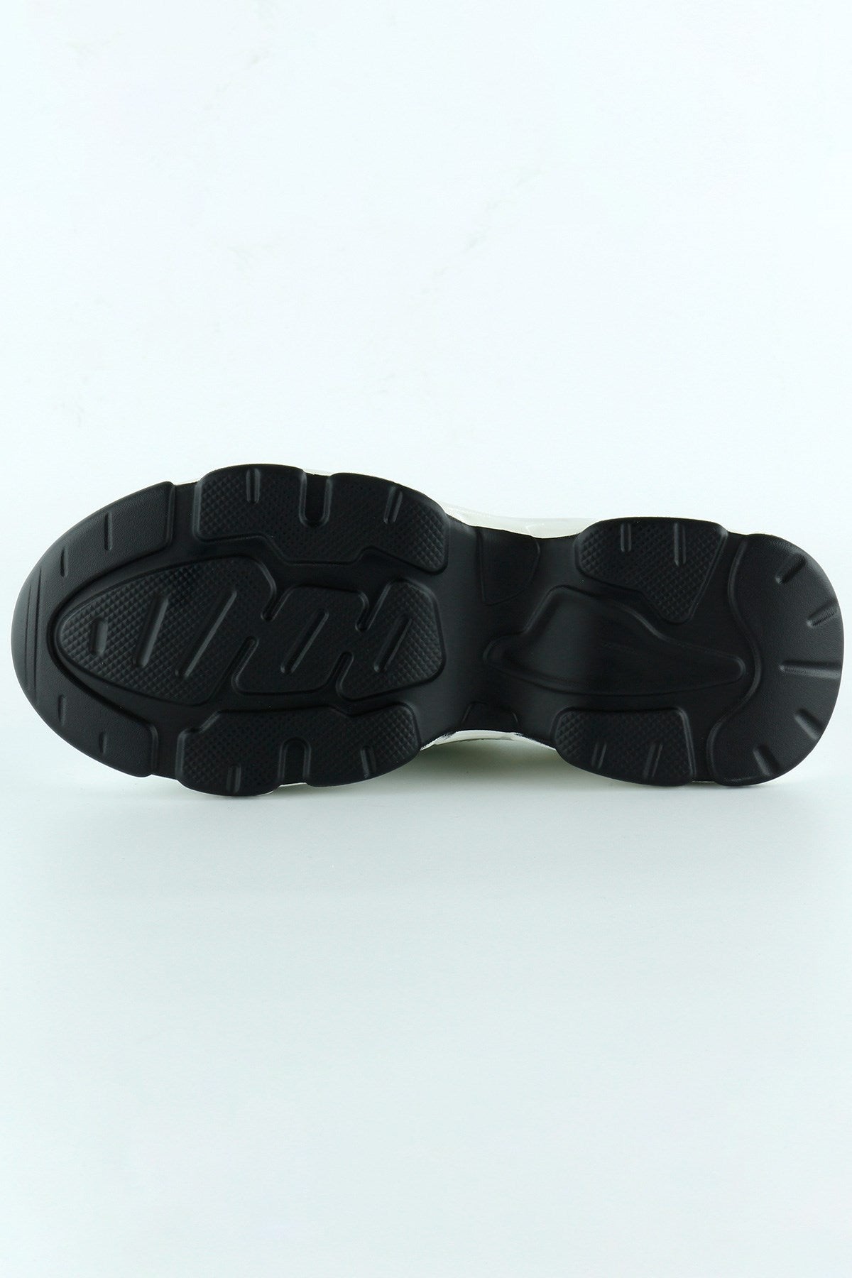 [5031] Beyaz Örgü Dokuma Taş Detaylı Bağcıklı Slip-on Sneaker