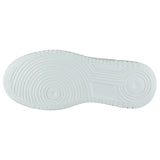 [8000] Beyaz Vegan Yuvarlak Burun Lastik Bağcıklı Flatform Taban Günlük Sneaker Spor Ayakkabı