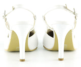 Sacha Beyaz Arkası Açık Stiletto