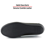 Emma Haki Yılan Hakiki Dana Derisi Fiyonklu Yuvarlak Burun Dolgu Topuklu Günlük Ayakkabı