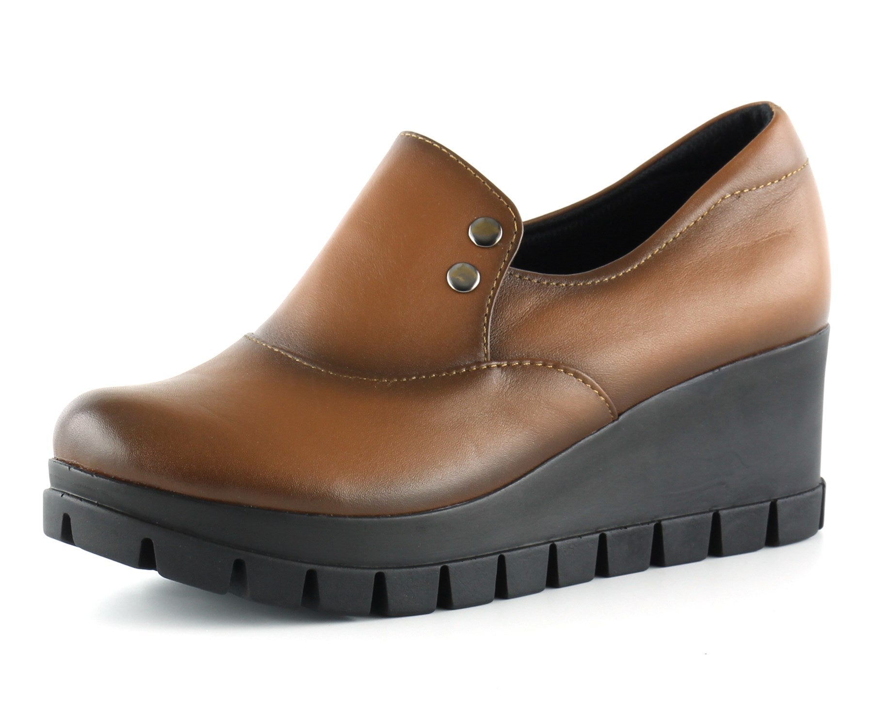 Gloria Taba Hakiki Deri Dolgu Topuklu Günlük Ayakkabı